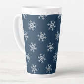Snowflakes motif Festive latte mug (Angle gauche)