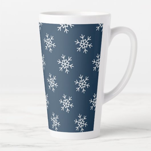 Snowflakes motif Festive latte mug (Droite)