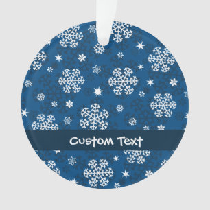 Snowflakes Motif sur Blue