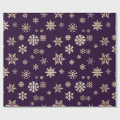 Snowflakes Naadloos Patroon Paarse Kerstmis Cadeaupapier (Vlak)