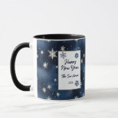Snowflakes Night Sky Christmas Mug (Gauche)