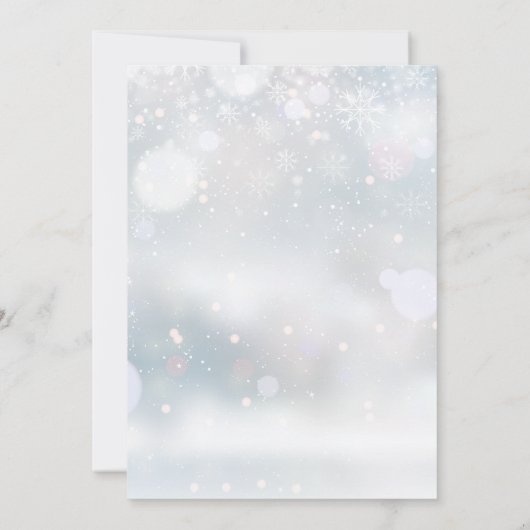 Snowflakes Noël Fête Invitation (Dos)