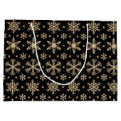 Snowflakes Noël Grand sac cadeau (Dos)