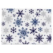 Snowflakes Noël Grand sac cadeau (Dos)