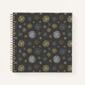 Snowflakes Notitieboek met kerstpatronen (Voorkant)