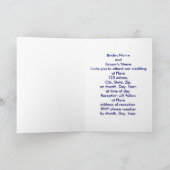 Snowflakes on blue, Notre Mariage, Cartes d'invita (Intérieur)