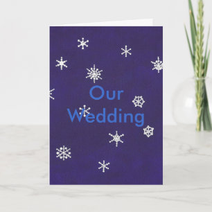 Snowflakes on blue, Notre Mariage, Cartes d'invita