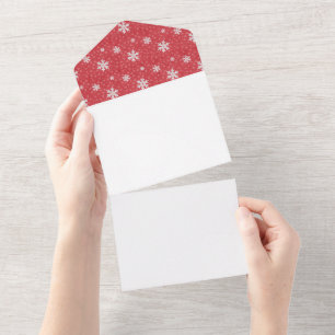 Snowflakes op uitnodiging van kerstavond Napkins T