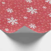 Snowflakes op uitnodiging van kerstavond Napkins T Cadeaupapier (Hoek)