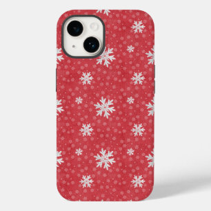 Snowflakes op uitnodiging van kerstavond Napkins T Case-Mate iPhone 14 Hoesje