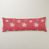 Snowflakes op uitnodiging van kerstavond Napkins T Lichaamskussen (Achterkant)