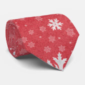 Snowflakes op uitnodiging van kerstavond Napkins T Stropdas (Opgerold)