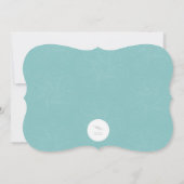 Snowflakes & Ornamental Tree Fête Invitation (Dos)