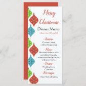 Snowflakes-Ornamenten Menu (Voorkant / Achterkant)