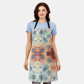  Snowflakes Patroon - Apron Schort (Gedragen)