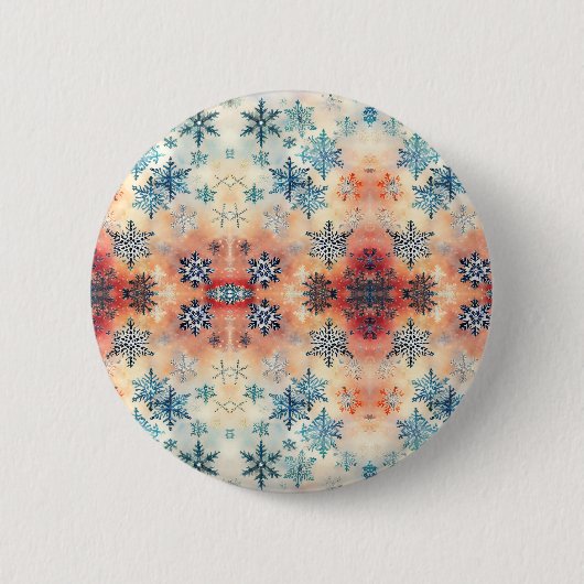 Snowflakes Patroon - Button (Voorkant)