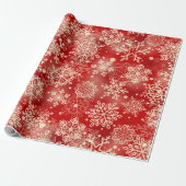 Snowflakes patroon cadeaupapier (Uitgerold)