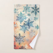 Snowflakes Patroon - Dataset Bad Handdoek (Handdoek)