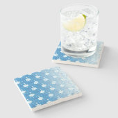 Snowflakes patroon I Stenen Onderzetter (Zijkant)