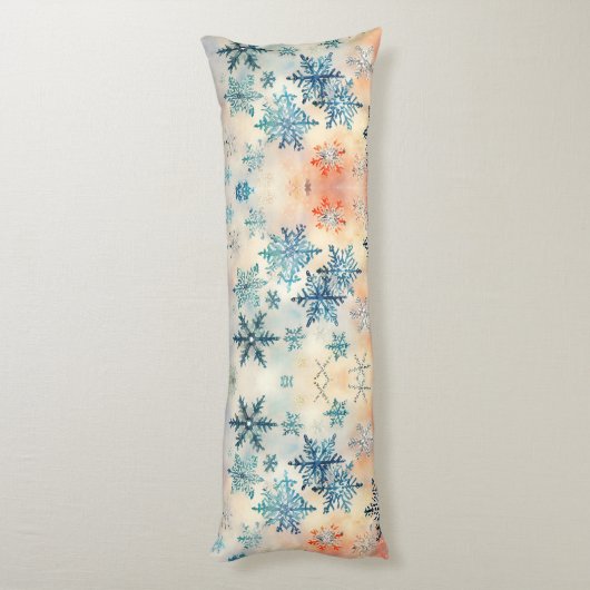 Snowflakes Patroon - Lichaamslang Lichaamskussen (Achterkant (Verticaal))