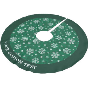Snowflakes patroon op Cadmium Green Kerstboom Rok