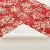 Snowflakes patroon sherpa deken (3/4)