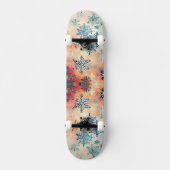  Snowflakes Patroon - Skateboard (Voorkant)
