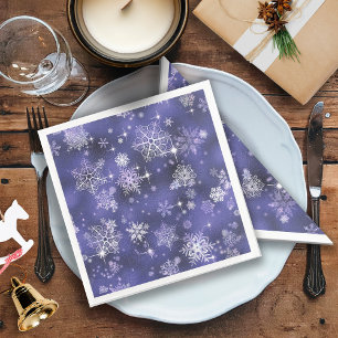  Snowflakes Patroon Violet ID846 Servet