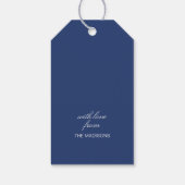 Snowflakes Pattern Blue ID846 Cadeaulabel (Achterkant)