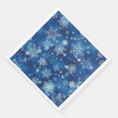 Snowflakes Pattern Blue ID846 Servet (Hoek)