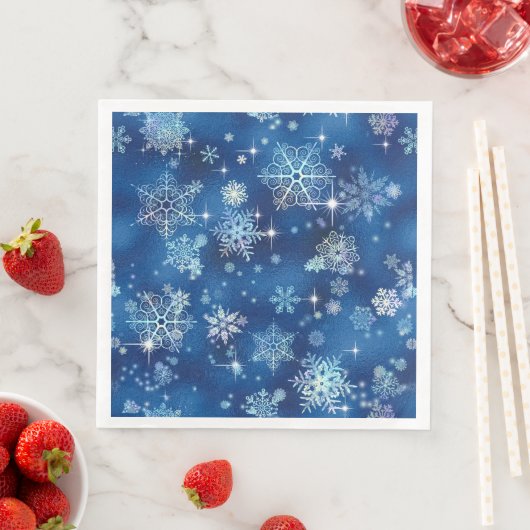 Snowflakes Pattern Blue ID846 Servet (Insitu)