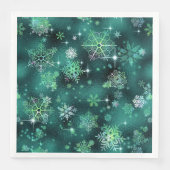  Snowflakes Pattern Green ID846 Servet (Voorkant)