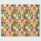 Snowflakes Pattern-Kerstfeestdag Cadeaupapier (Vlak)