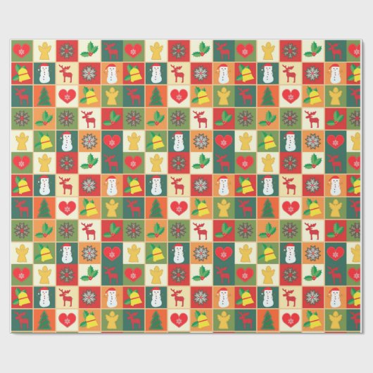Snowflakes Pattern-Kerstfeestdag Cadeaupapier (Vlak)