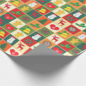 Snowflakes Pattern-Kerstfeestdag Cadeaupapier (Hoek)