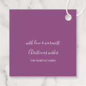  Snowflakes Pattern Orchid Pink ID846 Bedankjes Labels (Achterkant)