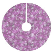 Snowflakes Pattern Orchid Pink ID846 Kerstboom Rok (Voorkant)