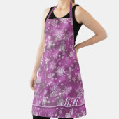  Snowflakes Pattern Orchid Pink ID846 Schort (Insitu)