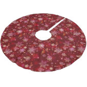  Snowflakes Pattern Red ID846 Kerstboom Rok (Gekanteld)