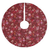  Snowflakes Pattern Red ID846 Kerstboom Rok (Voorkant)