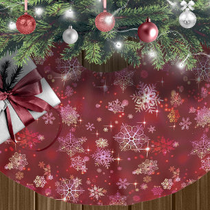 Snowflakes Pattern Red ID846 Kerstboom Rok