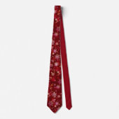  Snowflakes Pattern Red ID846 Stropdas (Voorkant)