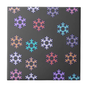 Snowflakes Pattern Snowy Winter Feel Tegeltje