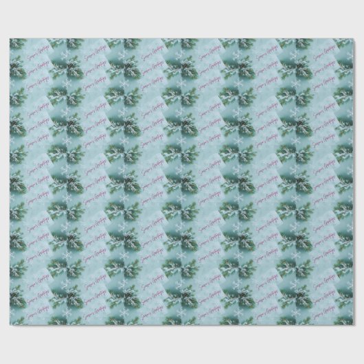 Snowflakes patterned gift wrap cadeaupapier (Vlak)
