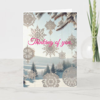 Snowflakes & Paysage Carte de Noël