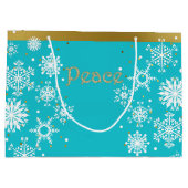 Snowflakes Peace Holiday Sac cadeau (Dos)