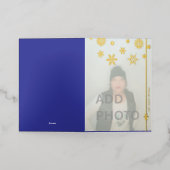 Snowflakes Photo Foil Carte de vacances (Mise à l'extérieur)