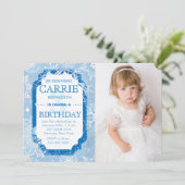Snowflakes Photo Invitation (Debout devant)