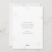 Snowflakes Photo Joyeuse carte de Noël (Dos)