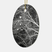 Snowflakes Photo Xmas Tree Keepsaké Décorations (Gauche)